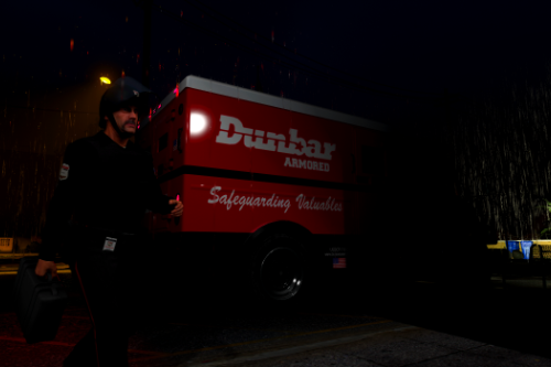 Dunbar Armoured Truck Livery + Security Ped